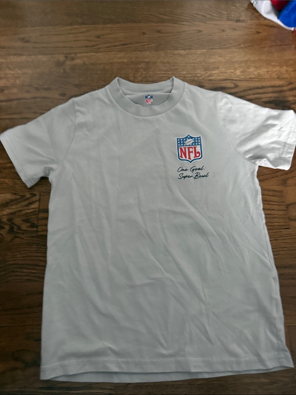 NFL Boys White Short Sleeve Logo Tee with Chest Crest